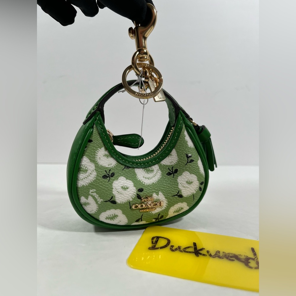 Coach Mini Carmen Bag Charm With Floral Print NWT